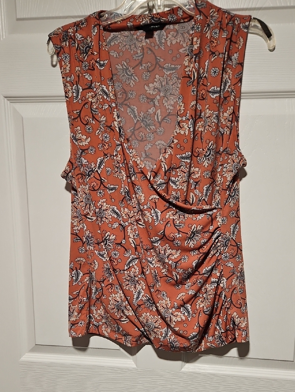 41 Hawthorn Rust Floral Draped V-Neck Camisole